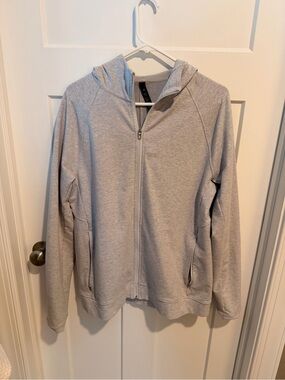 lululemon athletica Light Gray Zip-Up Hoodie